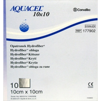 Aquacel AG Hydrofibre, Opatrunek, 10 x 10 cm, 1 sztuka