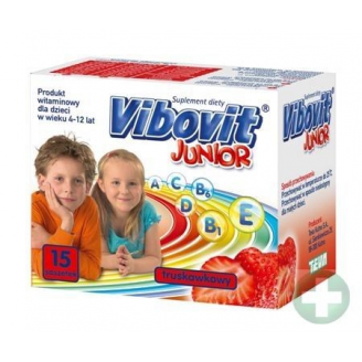 Vibovit junior o smaku truskawkowym, 15 torebek po 2 g