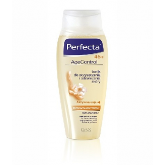 Dax Cosmetics Perfecta Aktywna Soja 45+ Age Control Aktywna Soja tonik przeciwzmarszczkowy do oczyszczania i odświeżania skóry