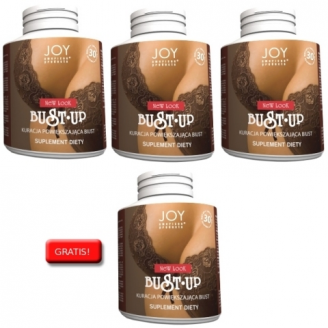 BUST UP 4 x 30 TABLETEK - KURACJA POWIĘKSZAJĄCA BIUST 4 OPAKOWANIE GRATIS!