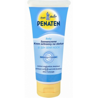 PENATEN KREM OCHRONNY NA SŁOŃCE DLA NIEMOWLĄT SPF50+ 75 ML + CHUSTECZKI PENATEN GRATIS!