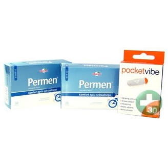 PERMEN 2 OPAKOWANIA + POCKET VIBE NAKŁADKA WIBRACYJNA GRATIS