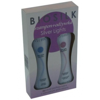 FAROUK BIOSILK - ZESTAW BLOND SILVER LIGHTS 2x50 ML (SZAMPON + ODŻYWKA)