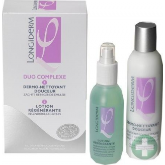 LONGIDERM DUO COMPLEXE DELIKATNY ZMYWACZ DO TWARZY + REGENERUJĄCY LOTION