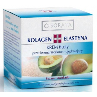 SORAYA KOLAGEN & ELASTYNA KREM PRZECIWZMARSZCZKOWO-UJĘDRNIAJĄCY SEZAM I AWOKADO