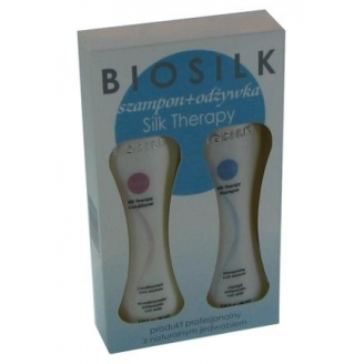 FAROUK BIOSILK - ZESTAW SILK THERAPY 2x50 ML (SZAMPON + ODŻYWKA)  -WYPRZEDAŻ