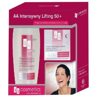 AA INTENSYWNY LIFTING +50 - ZESTAW - MLECZKO DO DEMAKIJAŻU 30% TANIEJ