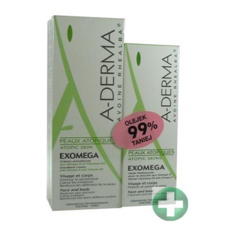 A-DERMA EXOMEGA KREM NA BAZIE WYCIĄGU Z OWSA + OLEJEK POD PRYSZNIC I DO KĄPIELI 