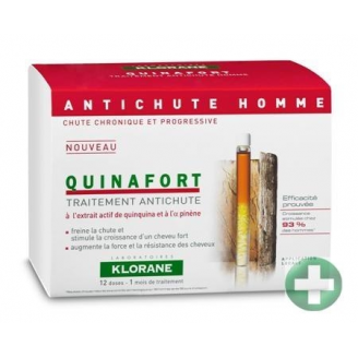 KLORANE QUINAFORT - KURACJA PRZECIW WYPADANIU WŁOSÓW DLA MĘŻCZYZN 12 x 5 ML