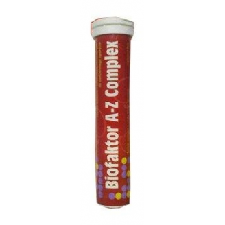 BIOFAKTOR A-Z COMPLEX - TABL. MUS. O SMAKU MANGO I ANANASA 20 SZT.