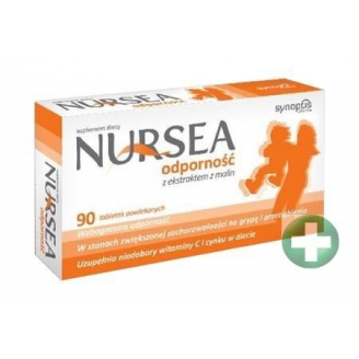 OSTATNIA SZTUKA! NURSEA ODPORNOŚĆ Z EKSTRAKTEM Z MALIN 90 TABLETEK