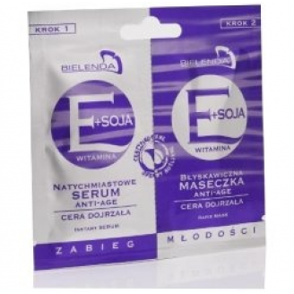 BIELENDA WITAMINA E + SOJA - ZABIEG MŁODOŚCI: SERUM + MASECZKA