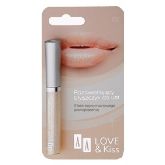 AA LOVE & KISS - ROZŚWIETLAJĄCY BŁYSZCZYK DO UST KSIĘŻYCOWY PYŁ 02