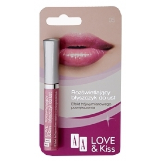 AA LOVE & KISS - ROZŚWIETLAJĄCY BŁYSZCZYK DO UST KUSZĄCY WRZOS 05