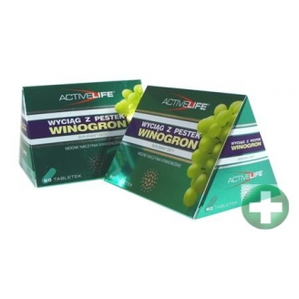 ACTIVELIFE WYCIĄG Z PESTEK WINOGRON 60 TABLETEK + 60 TABLETEK GRATIS