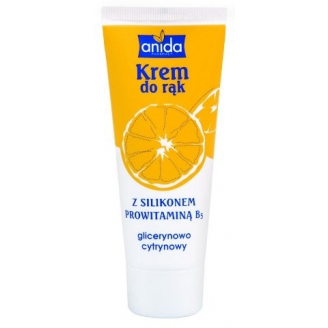 Anida, Krem do rąk glicerynowo-cytrynowy z silikonem i prowitaminą B5, 75 ml