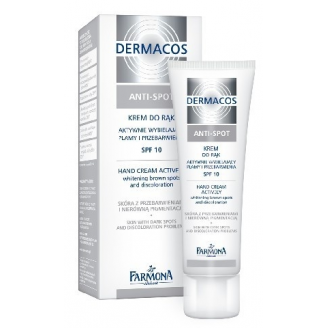 FARMONA DERMACOS ANTI SPOT KREM DO RĄK WYBIELAJĄCY PLAMY SPF 10