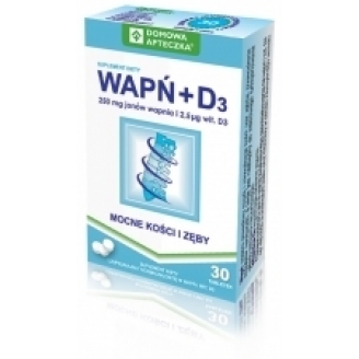 DOMOWA APTECZKA WAPŃ + D3, 30 TABLETEK