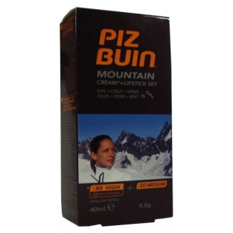 PIZ BUIN MOUNTAIN SUNCREAM ZIMOWY KREM OCHRONNY SPF 30 HIGH 40 ML+POMADKA DO UST