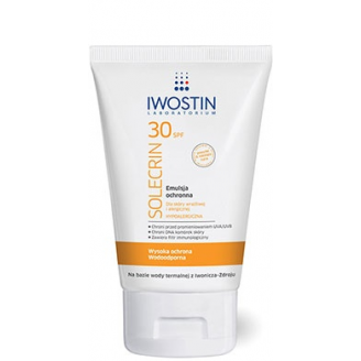 Iwostin Solecrin, spf 30, Emulsja ochronna wodoodporna, 125 ml