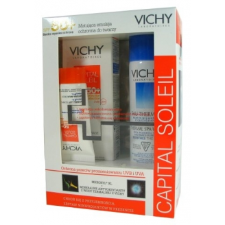 VICHY CAPITAL SOLEIL ZESTAW MATUJĄCA EMULSJA OCHRONNA SPF 50 + WODA TERMALNA