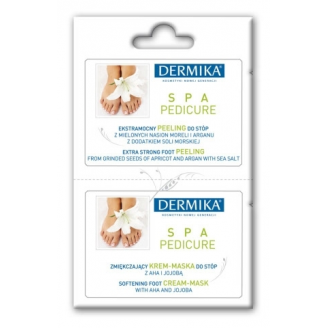 DERMIKA MASECZKI PIĘKNOŚCI SPA PEDICURE - PEELING + KREM - MASKA 10 ML