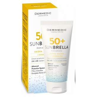 Dermedic Sunbrella, Krem ochronny do twarzy do skóry suchej i normalnej, SPF 50, 50 ml