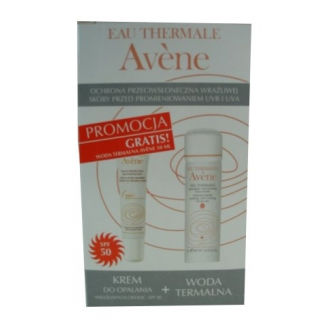 AVENE SUN KREM  DO OPALANIA SPF 50 + WODA TERMALNA GRATIS