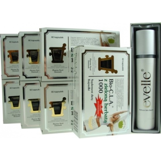 BIO-CLA Z ZIELONĄ HERBATĄ 7 X 60 KAPSUŁEK + EVELLE KREM 40 ML GRATIS
