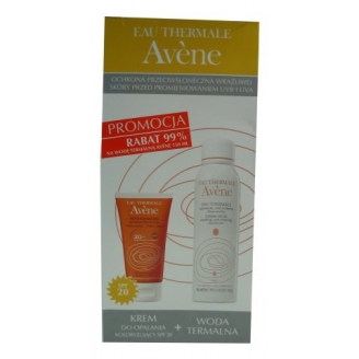AVENE SUN KREM DO OPALANIA  SPF20 + WODA TERMALNA 150 ML GRATIS!