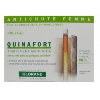 KLORANE QUINAFORT KURACJA PRZECIW WYPADANIU WŁOSÓW DLA KOBIET 12 X 5 ML