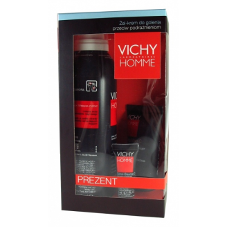 VICHY HOMME ŻEL-KREM DO GOLENIA SKÓRA WRAŻLIWA ZESTAW Z MINIPRODUKTAMI