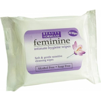 Beauty Formulas, Chusteczki do higieny intymnej, 20 sztuk
