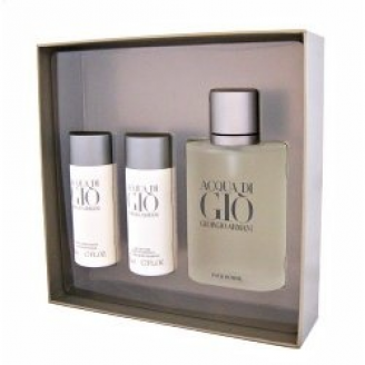 ACQUA DI GIO POUR HOMME ZESTAW WODA TOALETOWA SPRAY 50ML + BALSAM PO GOLENIU 50ML + ŻEL POD PRYSZNIC 50ML