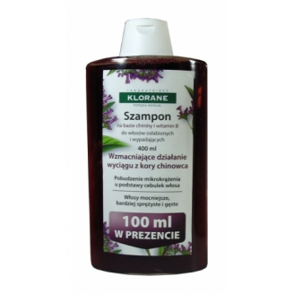 KLORANE SZAMPON NA BAZIE WYCIĄGU Z CHININY I WITAMIN B 400 ML