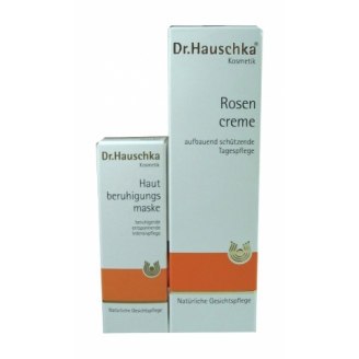 DR HAUSCHKA KREM Z PŁATKÓW RÓŻY + MASECZKA ŁAGODZĄCA GRATIS