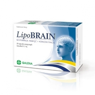 LIPOBRAIN - WSPOMAGA PAMIĘĆ I KONCENTRACJĘ, 30 KAPSUŁEK