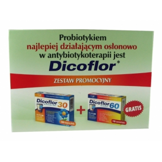 Dicoflor 30, 30 kapsułek + Dicoflor 60, 10 saszetek, ZESTAW FAMILIJNY