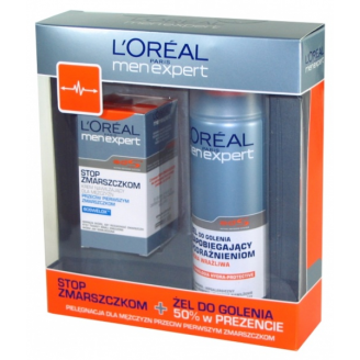 L'OREAL MEN EXPERT STOP ZMARSZCZKOM ZESTAW ŚWIĄTECZNY - ŻEL DO GOLENIA 200 ML 50% TANIEJ!