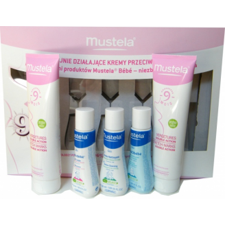 MUSTELA ZESTAW POPORODOWY  - DWA PODWÓJNIE DZIAŁAJĄCE KREMY PRZECIW ROZSTĘPOM + TRZY MINI PRODUKTY!!!