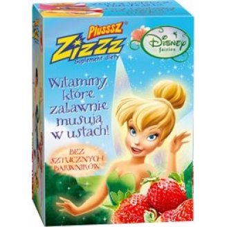 PLUSSSZ ZIZZZ DISNEY SMAK TRUSKAWKOWY 50 TABLETEK MUSUJĄCYCH