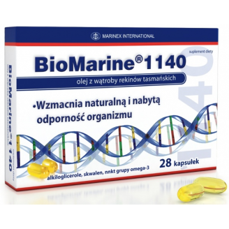 BIOMARINE1140 OLEJ Z WĄTROBY REKINA 28 KAPSUŁEK