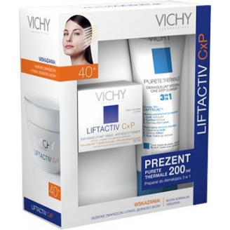 VICHY LIFTACTIV CXP  KREM CERA SUCHA  + VICHY PURETE  THERMALE 3 W 1 200 ML. W PREZENCIE