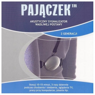 PAJĄCZEK II GENERACJI - 2 W 1 AKUSTYCZNY SYGNALIZATOR WADLIWEJ POSTAWY, 1 SZT., ROZMIAR M