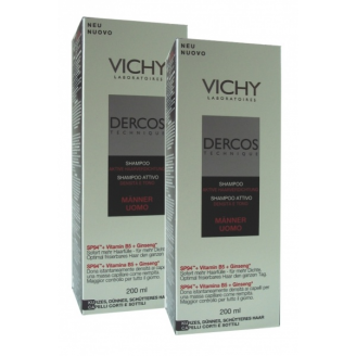 VICHY DERCOS SZAMPON AKTYWNIE ZAGĘSZCZAJĄCY DLA MĘŻCZYZN 200 ML + 200 ML 40% TANIEJ !