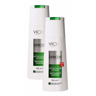 VICHY DERCOS SZAMPON ZWALCZAJĄCY ŁUPIEŻ WZMACNIAJĄCY WŁOSY 200 ML + 200 ML 40% TANIEJ !