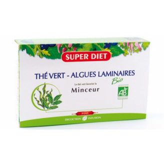 SUPER DIET ALGUES LAMINAIRES - ZIELONA HERBATA , ALGI BRUNATNE BIO  AMPUŁKI, 20 AMPUŁEK x 15ML
