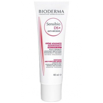 BIODERMA SENSIBIO DS+ KREM ŁAGODZĄCY, ZAPOBIEGAJACY NAWROTOM ZACZERWIENIENIA I ŁOJOTOKU 40ML