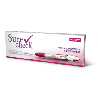 TEST CIĄŻOWY SURECHECK STREAMER 1 OPAKOWANIE REZYGNACJA DYSTRYBUTORA