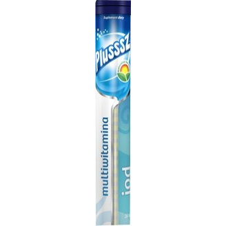 PLUSSSZ NATURALNE BARWNIKI JOD + MULTIWITAMINA 24 TABLETKI MUSUJĄCE
